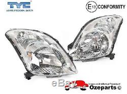 Set / Pair LH+RH Head Light Lamp Chrome For Suzuki Swift Hatch EZC21 20052010