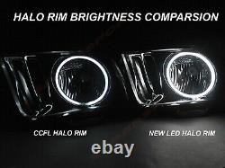 Set of Pair Black LED Halo Headlights for 2007-2009 Toyota Camry CE LE SE XLE