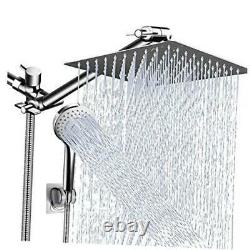 Shower Head Combo, 10 Inch High Pressure Rain Shower 10'' Showerhead Set Chrome
