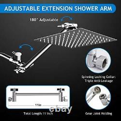 Shower Head Combo, 10 Inch High Pressure Rain Shower 10'' Showerhead Set Chrome