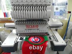 Single head 15 needle Industrial Embroidery Machine