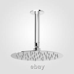 Slim 2 Dial 2 Way Concealed Shower Mixer Valve Round Ceiling Head Wras Approved