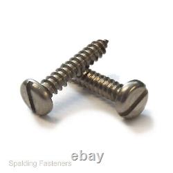Slotted Pan Head Self Tapping Screws A2 Stainless Steel #4, 6, 8,10,12,14