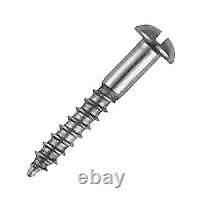 Slotted Wood Screws Raised Head No. 6-25mm for Carpet Bars Handles Chrome Plated