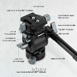 SmallRig Video Head, Tripod Head with QR Plate for Arca Swiss and Lever 3457