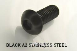 Socket Button Head Screws Allen Socket Bolts BLACK STAINLESS STEEL M4 M5 M6 M8
