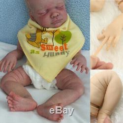 Soft Tin Silicone DIY Reborn Doll Kits Head 3/4 Limbs for 20'' Reborn Baby Doll