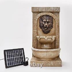 Solar Lion's Head Water Feature
