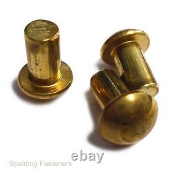 Solid Brass Round Button Head Rivets DIN 660 2mm 3mm 4mm 5mm 6mm