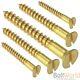 Solid Brass Slotted Flat Countersunk Head Chipboard Wood Screws Woodscrews