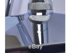 Square Dual Head Shower Bathroom Mixer Tap Shower Bar Hose Set Riser Rail Bar