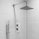 Square Or Round Chrome Concealed Thermostatic Twin Head Mixer Shower Valve Sets