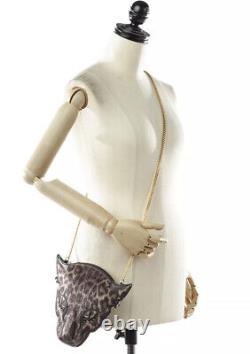 Stella McCartney Vegan Brown Leopard Head Pony Hair Crossbody Bag BNWT. £886