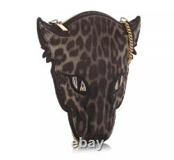 Stella McCartney Vegan Brown Leopard Head Pony Hair Crossbody Bag BNWT. £886