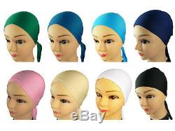 Stylish Under Scarf Bonnet Tie Back Cap for Hijab Head Scarf Chemo Hat