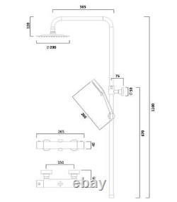 Tavistock Quantum Cool Touch Thermostatic Dual Function Bar Valve Head/Handset