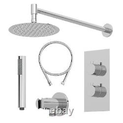 Thermostatic Concealed Round Shower Wall Mounted Pencil Handset Shower Heads