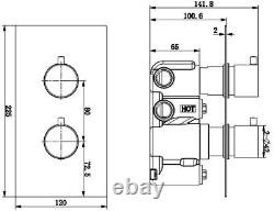 Thermostatic Concealed Round Shower Wall Mounted Pencil Handset Shower Heads