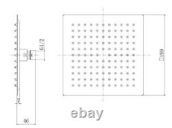 Thermostatic Concealed Square Shower Ceiling Mounted Adjustable Shower Heads