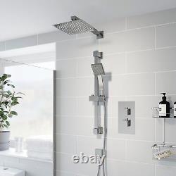 Thermostatic Concealed Square Shower Wall Mounted And Adjustable Shower Heads