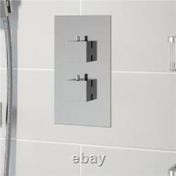Thermostatic Concealed Square Shower Wall Mounted And Adjustable Shower Heads