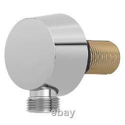 Thermostatic Concentric Concealed Shower Round Adjustable Head Riser Rail Chrome