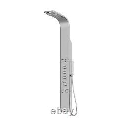 Thermostatic Shower Panel Column Tower 4 Body Jets Twin Head Bathroom Shower