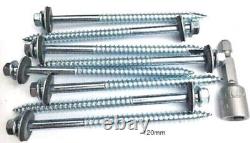 Timber Tek Roofing Screws Bolts Fix Corrugated Sheet To Timber + Free Hex Bit