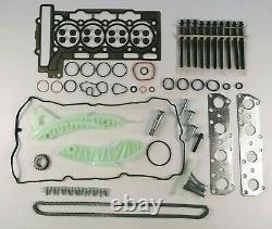Timing Chain Kit Head Gasket Set Bolts 207 208 308 508 3008 Ds3 C3 C4 C5 1.4 1.6