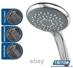 Triton Aspirante 9.5KW Gloss White Electric Shower Includes Head + Riser