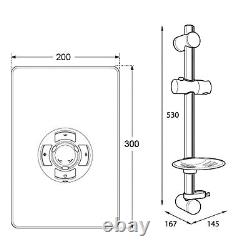 Triton Aspirante 9.5KW Gloss White Electric Shower Includes Head + Riser