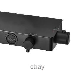 Triton Thermostatic Mixer Bar Shower Twin Head Adjustable Riser Rail Black