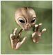 Ufo Extra-terrestrial Alien Visitor Head And Hands Otherworldly Wall Sculpture