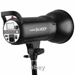 UK 800w 2x Godox SK400II 400W 2.4G Studio Flash Strobe Light Head +95cm Softbox