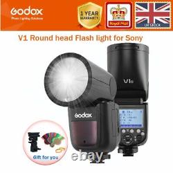 UK Godox New V1S TTL 1/8000s HSS 2600mAh Speedlite Flash Round Head for Sony