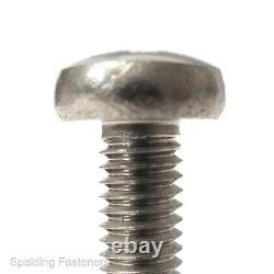 UNC A2 Stainless Steel Pan Phillips Head Machine Screws 2,4,6,8,10,12,1/4,5/16