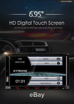 Universal 6.95 Double 2 Din Car Stereo DVD Player Head Unit GPS Sat Nav Radio