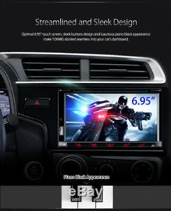 Universal 6.95 Double 2 Din Car Stereo DVD Player Head Unit GPS Sat Nav Radio