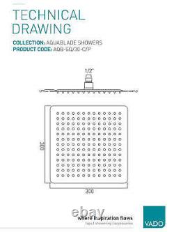 VADO PHASE 2 WAY SHOWER KIT, THERMOSTATIC VALVE, MINI KIT, 300MM HEAD BNIB £1205rrp