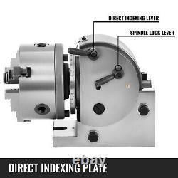 VEVOR BS-0 5 Dividing Head Milling Machine Spiral 3-Jaw Chuck Tail Stock CNC