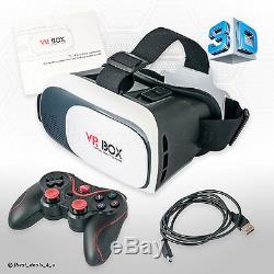 VR Brille 3D Virtual Reality Box Glasses Headset + Bluetooth Gamepad Controller