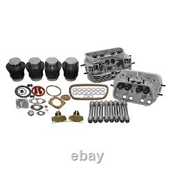 VW 1600 DUAL PORT TOP END REBUILD KIT, 87mm Pistons WITH STOCK HEADS