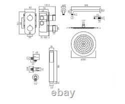 Vado Altitude Tablet 2 Outlet Thermostatic Shower Kit With 300mm Head