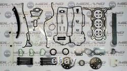 Vauxhall Corsa 1.0 Petrol A10xep Timing Chain Kit + Head Gasket Set + Head Bolt