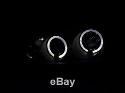 Vauxhall Corsa C 00-06 Black Angel Eye Halo Projector Head Lights Lamps Pair New