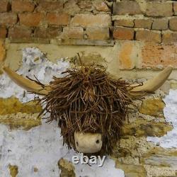 Voyage Maison Wall Mounted Wooden Highland Cow Head