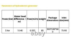 Water Hydroelectric Pelton Turbine Low RPM Impulse Generator AC 5000W 5KW Head