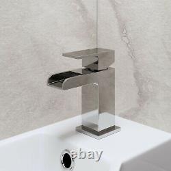 Waterfall Bathroom Taps Chrome Basin Mixer Bath Filler Shower Deck Tap Sets