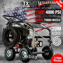 Wilks-USA TX850 Petrol Pressure Washer 15hp Engine High Power Jet Cleaner Patio