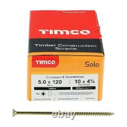 Wood Screw Timco Solo Yellow Pozi Countersunk Wood Screws Flat Phillip Head Zinc